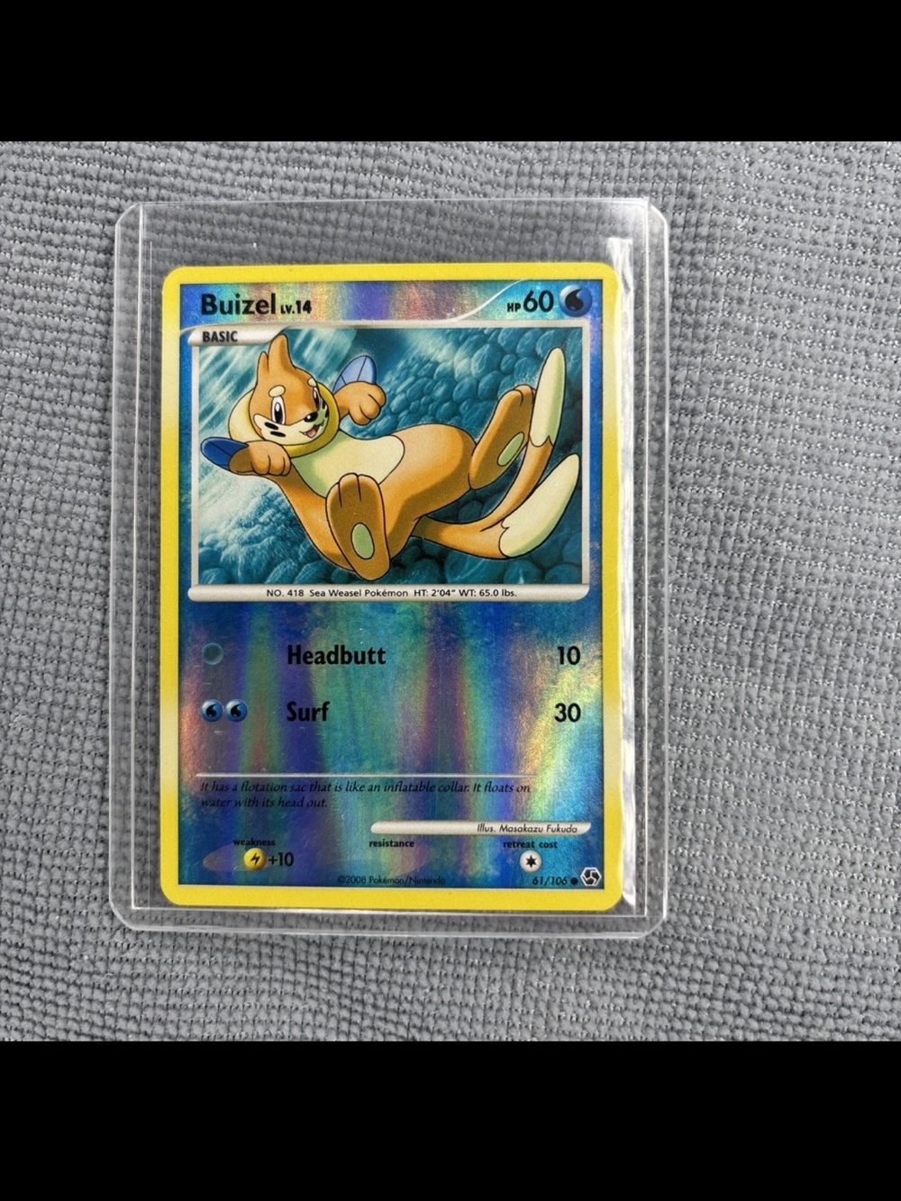 Pokemon Card Buizel Common Great Encounters 61/106